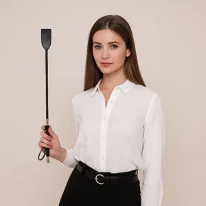 Premium Long Leather Spanking Whip