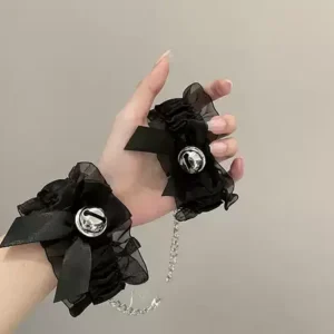 Satin Frill Bell Bondage Handcuff