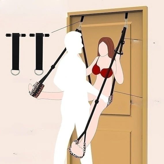 Leopard Print Hanging Door Swing with Seat