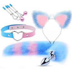 4pc Tail Plug Hairband Clamps