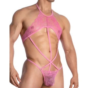 Crossdresser Strappy Lace Bodysuit