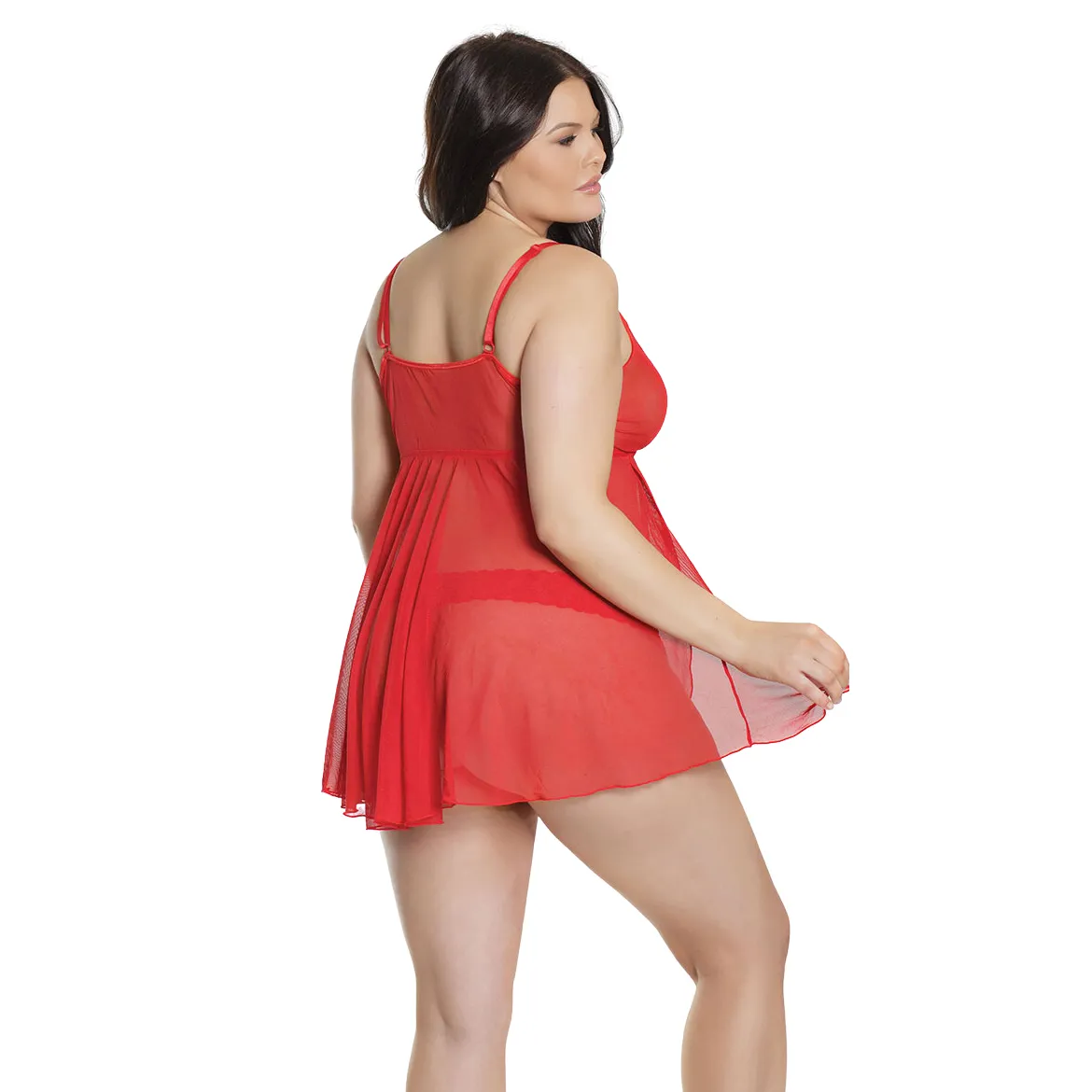 19016- Women’s Plus Size Side Cut Babydoll - Image 3